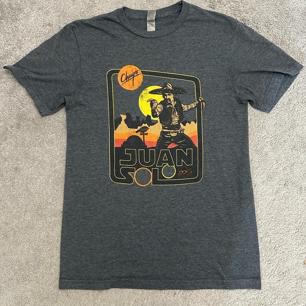 Chuy’s Mexican Food Juan Solo Star Wars Tee Shirt Unisex Size Small Tex Mex
